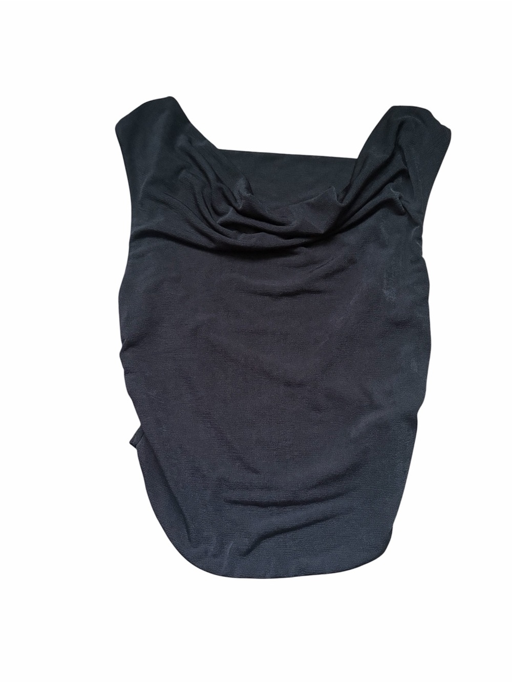 Shein Black Cowl Neck Ruched Sides Tank Top Small